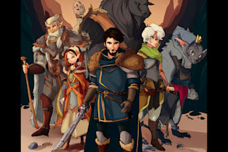 design uniqe dnd party art