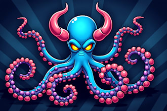 design outstanding octopus kraken logo with express delivery