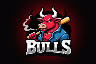 design wonderful bull sport logo for you with unlimited revision