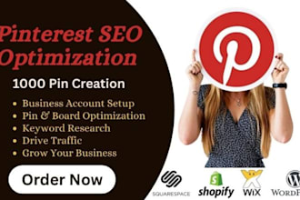 pinterest seo expert for pins and boards and creation