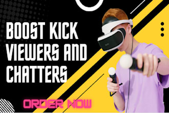 promote your kick live stream to boost live viewers and chatters