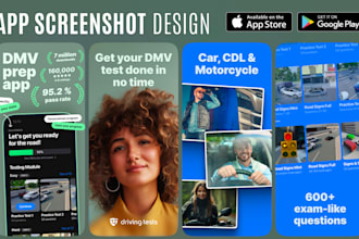 design app screenshots for app store and google play