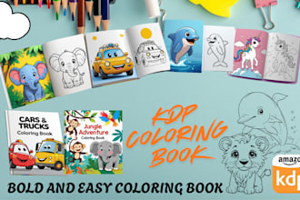 do KDP kids coloring book,KDP coloring book cover design KDP kids activity book