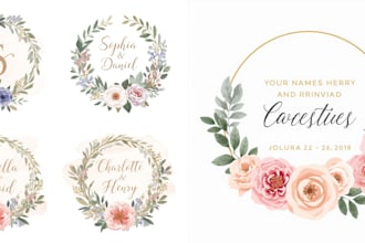 do custom wedding monogram luxury wedding logo design