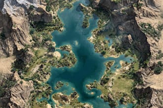 create your fantasy or concept world with a minimal map