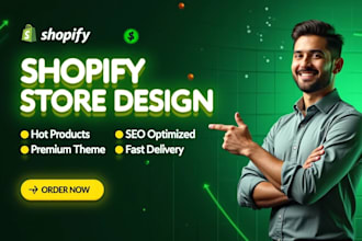 create a pro shopify website, shopify dropshipping store or ecommerce store