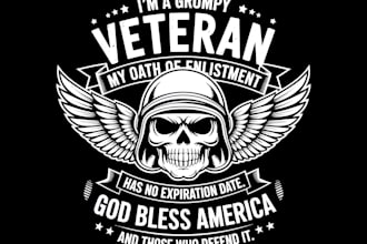 do stunning and unique business veteran logo design