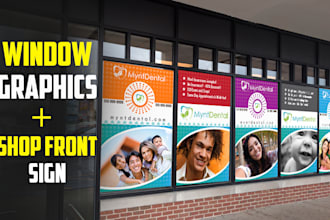 create eye catching shop front or storefront window graphics vinyl stickers
