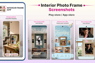 design app store screenshots for play store and app store
