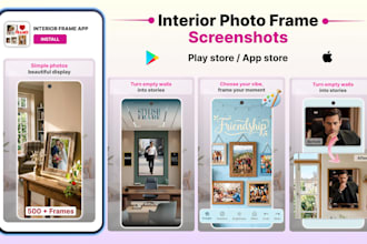 design the best app screenshots for the play store and app store