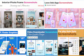 design app store screenshots for play store and app store