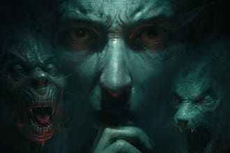 design horror book cover, ebook cover with free 3d mockup