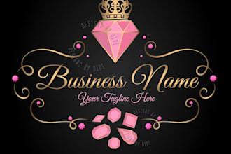 do luxury vintage clothing crown jewelry logo