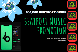 30 days organic beatport promotion, beatport music 500k listeners