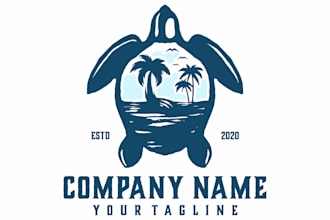 do unique modern business turtle logo design