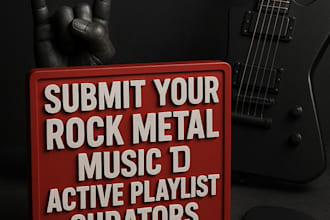 submit your rock metal music promotion to active playlist curators