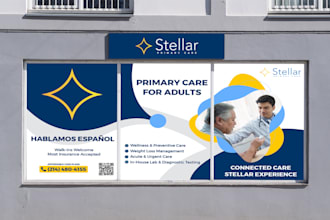 design dental and pharmacy shop front window graphics
