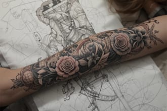 make a geometric tattoo design