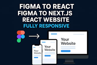 convert figma to react responsive website