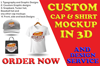 create professional and realistic custom mockup designs