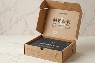 box design, mailer subscription box design and mockup