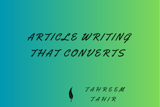 provide professional article writing for blogs, websites and SEO content