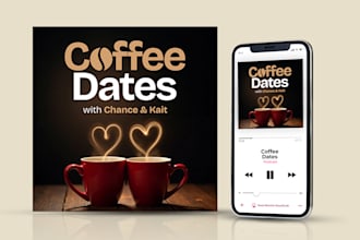 design eye catching podcast cover or matching logo for spotify, apple ready