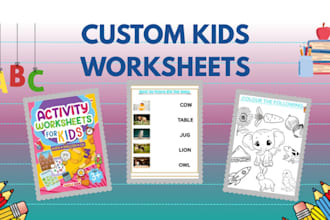 design engaging kids worksheets for learning and fun