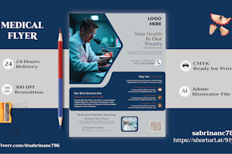 design professional medical, healthcare flyer and brochure design