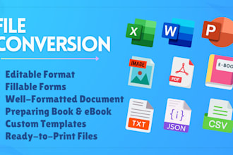 retype image to word, convert PDF to word, excel or any editable format