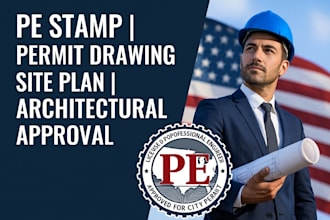 do pe stamp architectural stamp, mep stamp,sign and seal for all USA city permit