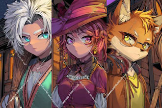 create commercial, vtuber, character, furry art, anime art