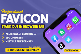 design a professional favicon for website or app in 2 hours