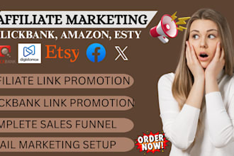 promote affiliate link, clickbank, amazon link and website promotion