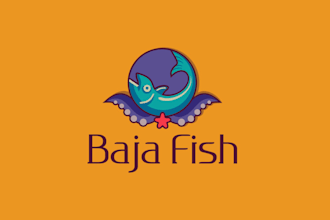 design unique baja fish logo