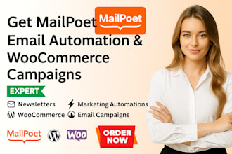 setup wordpress mailpoet newsletters, email automations and woocommerce campaign