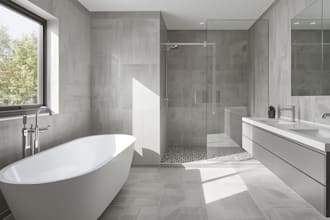 do kitchen and bathroom interior design and 3d rendering