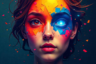 draw abstract painting art or color abstract art