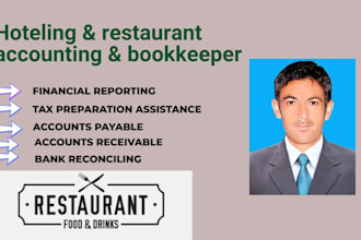 do monthly bookkeeping and accounting in hoteling and restaurant