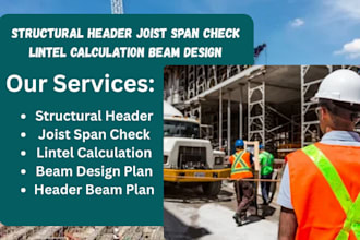 structural header joist span check lintel calculation beam design
