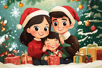 do a christmas family portrait