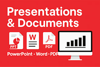 powerpoint presentations or word documents for your project