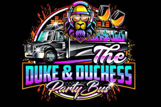 create awesome high quality party bus logo design with fastest delivery