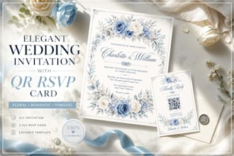 design branded qr code invitations, tags, and menu