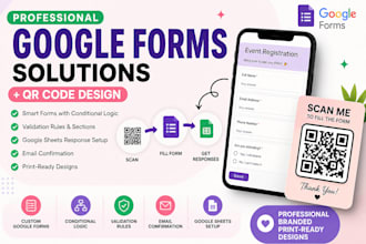 build complete response google form linked with qr