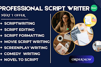 ghostwrite your movie script, screenplay, TV series, and script editing