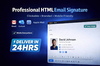 design a professional HTML email signature or custom email template