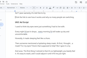 create facebook ad scripts for video ads