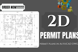 be your architect, draftsman for 2d floor plans, permit plans in autocad dwg