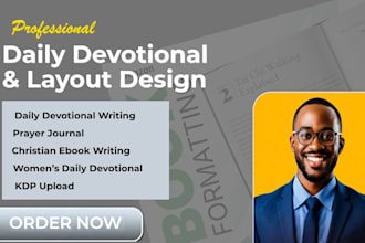 design a christian ebook, daily devotional, and prayer journal for KDP